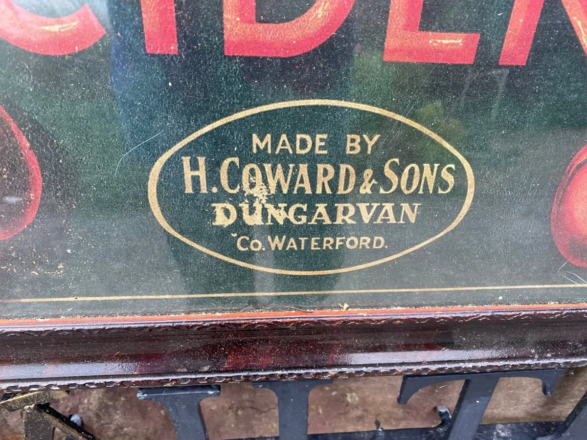 Old pub print in frame Cowards cider - Image 2