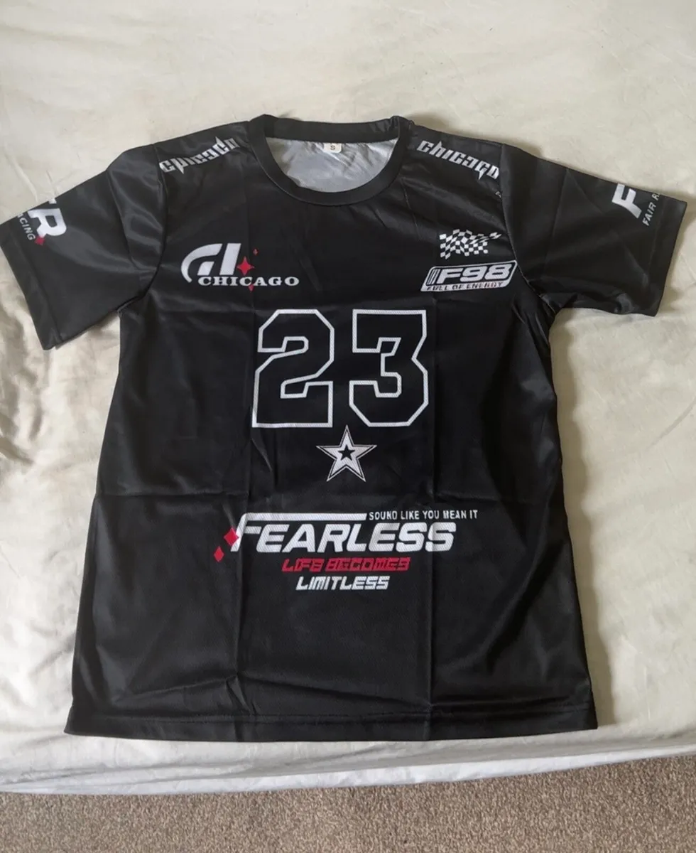 Black Racing Graphic T-Shirt – Size S - Image 1