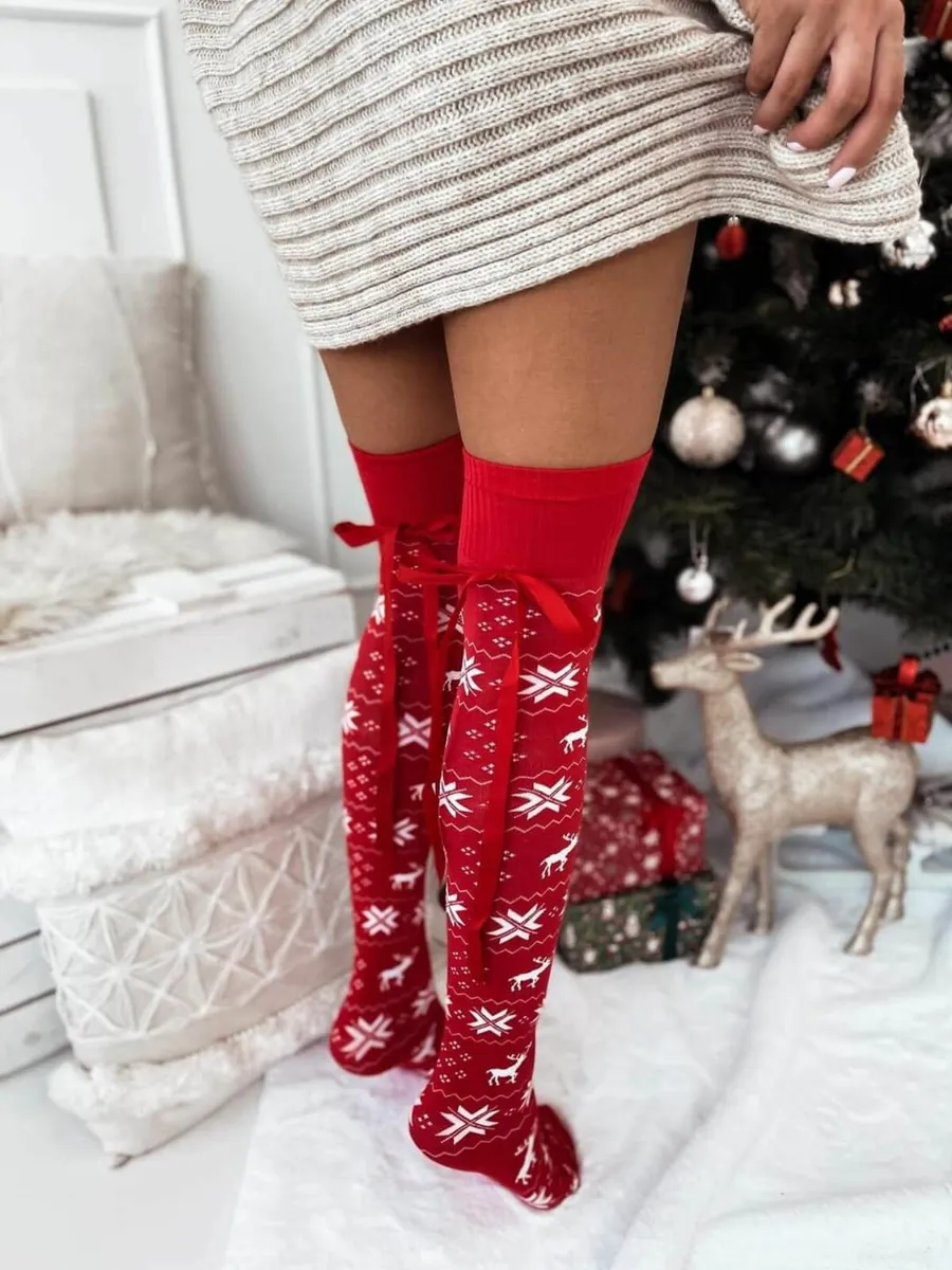 Christmas Socks Knee-high - Image 1