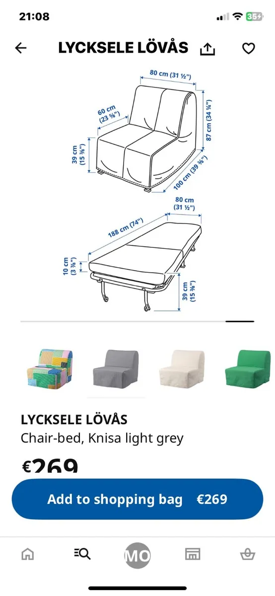 IKEA CHAIR BED - Image 3