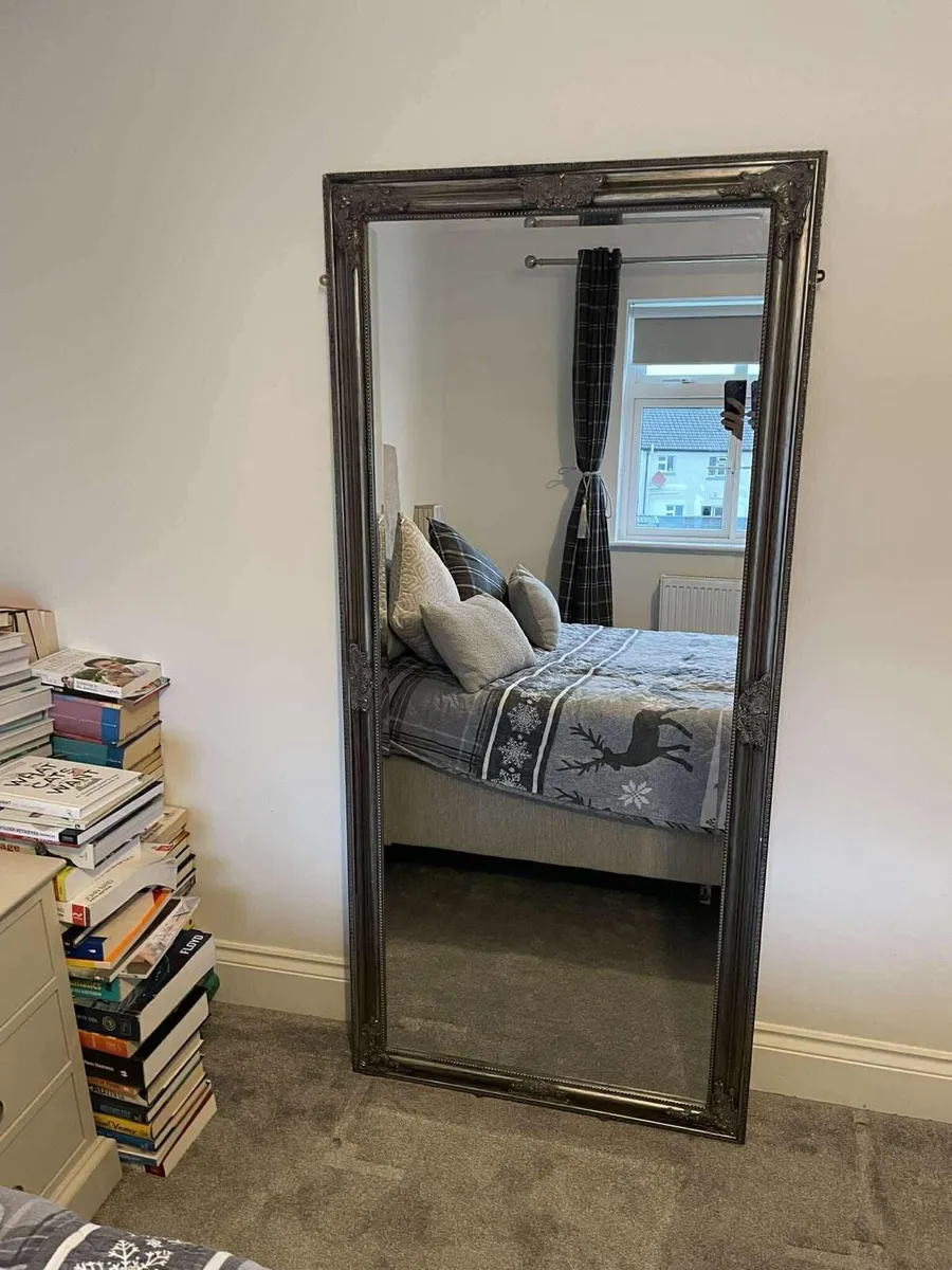 Large Wall Mirror 160x73cm Chelsea Espresso Frame - Image 1