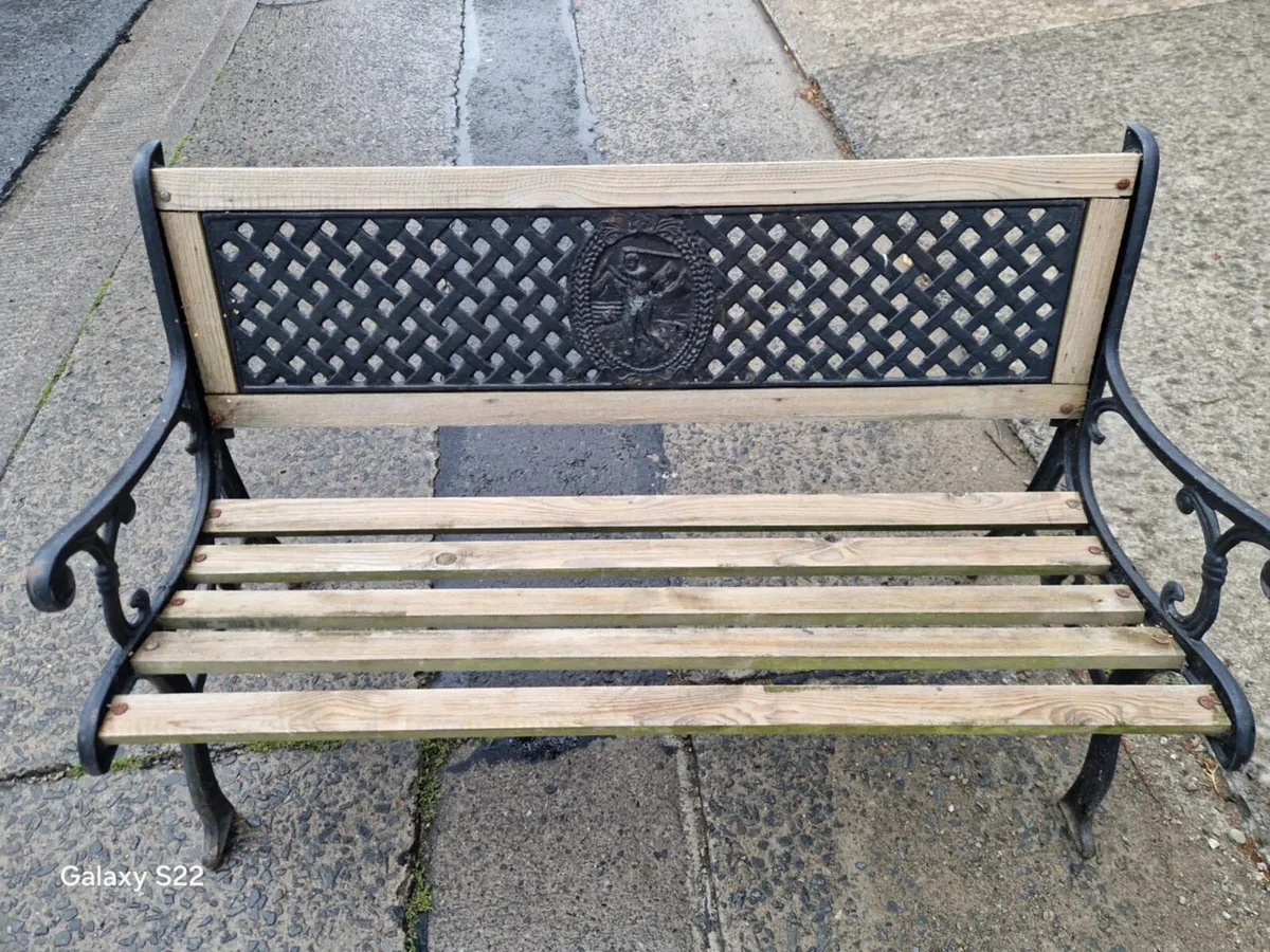 Cast iron garden bench - Image 2