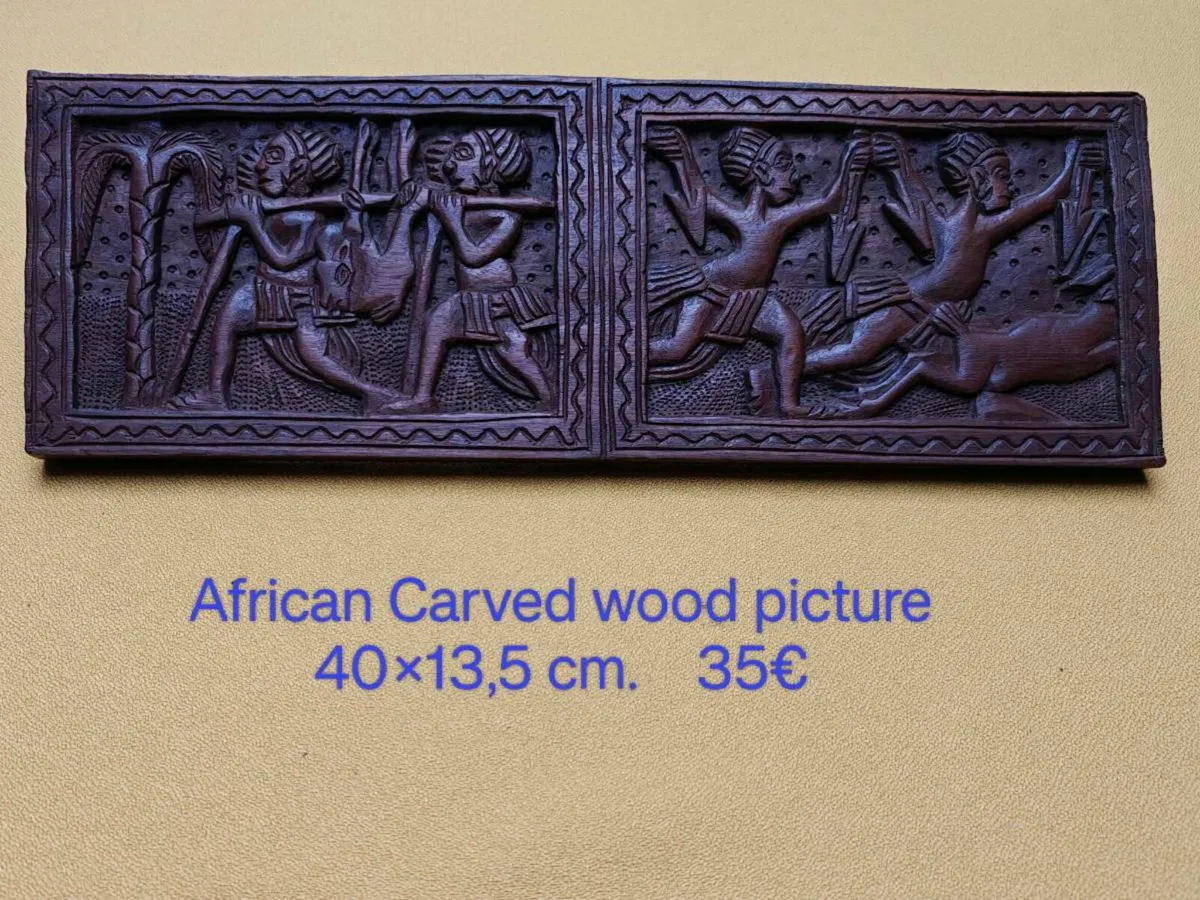 Carved wood picture, wall decoration