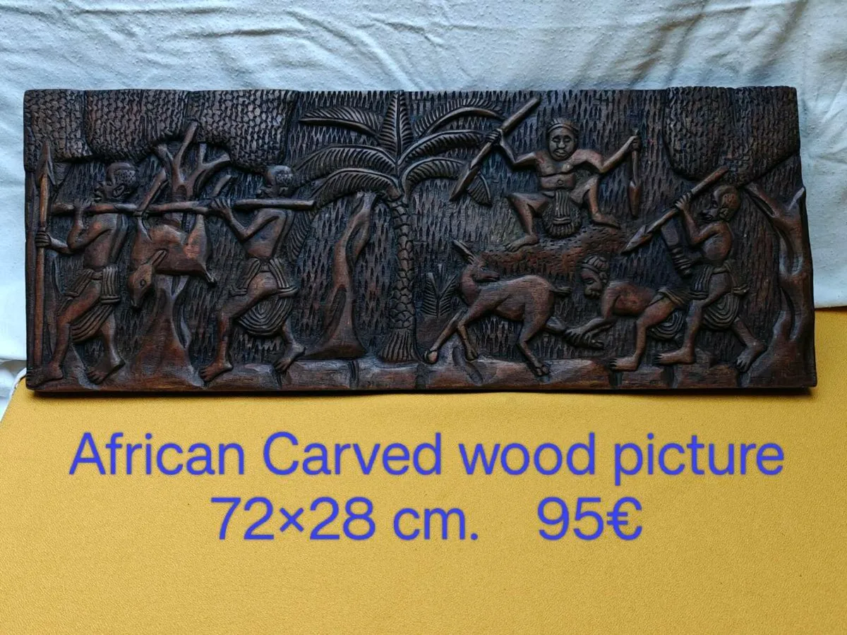 African Carved wood picture