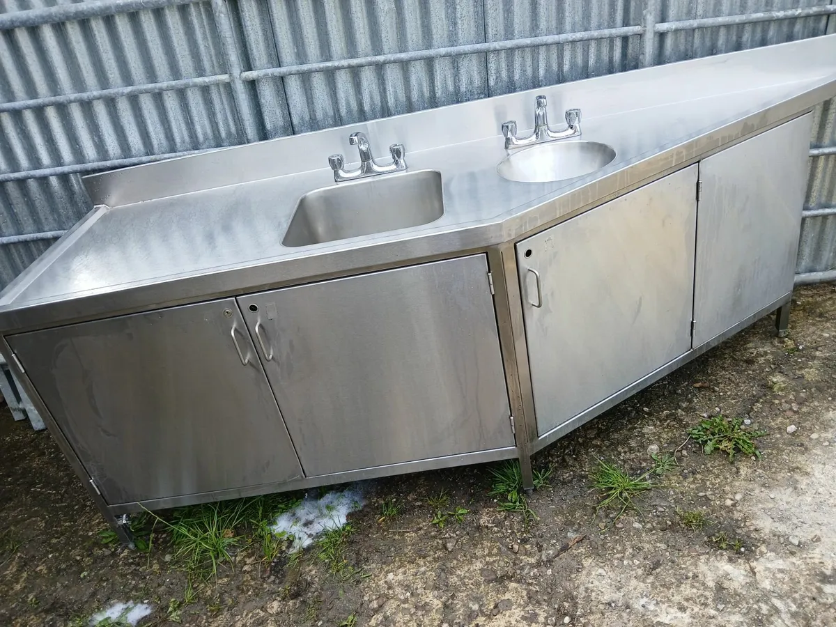 Stainless steel cabbinet/sink unit complete - Image 4
