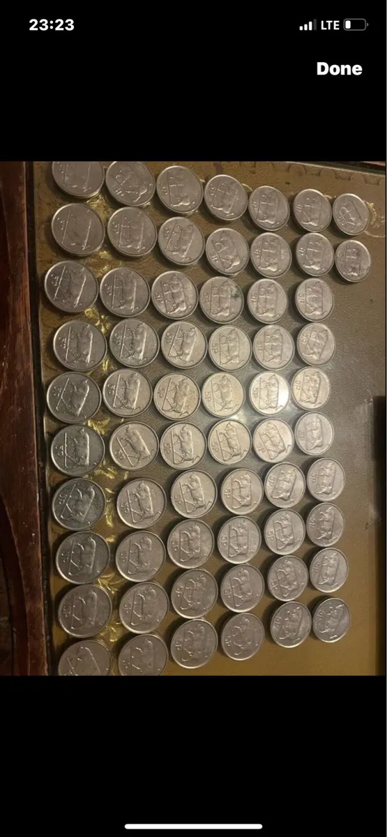 Old Irish 5p coins - Image 1