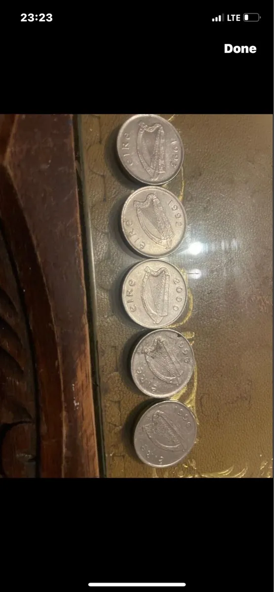 Old Irish 5p coins - Image 4