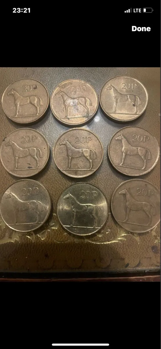 Old Irish 20p coins - Image 2