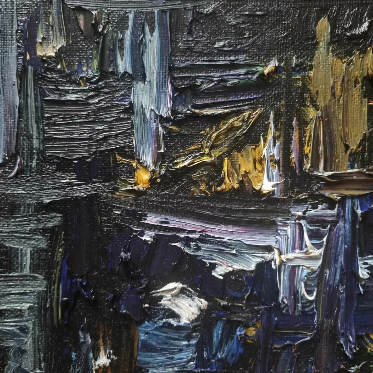 Original Oil Painting Canvas Signed Abstract Art - Image 2