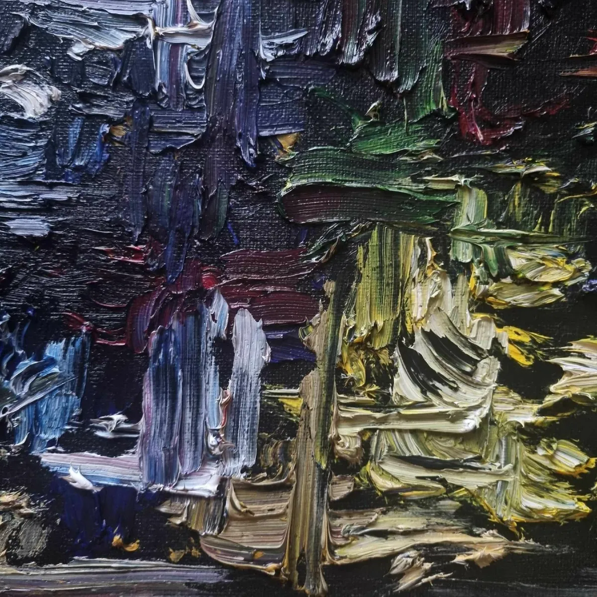 Original Oil Painting Canvas Signed Abstract Art - Image 3