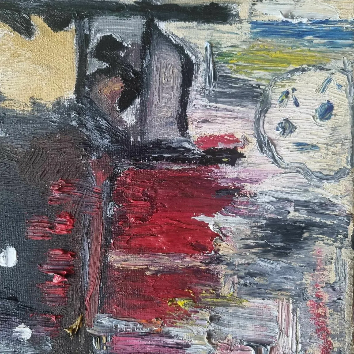 Original Oil Painting Canvas Signed Abstract Art - Image 1