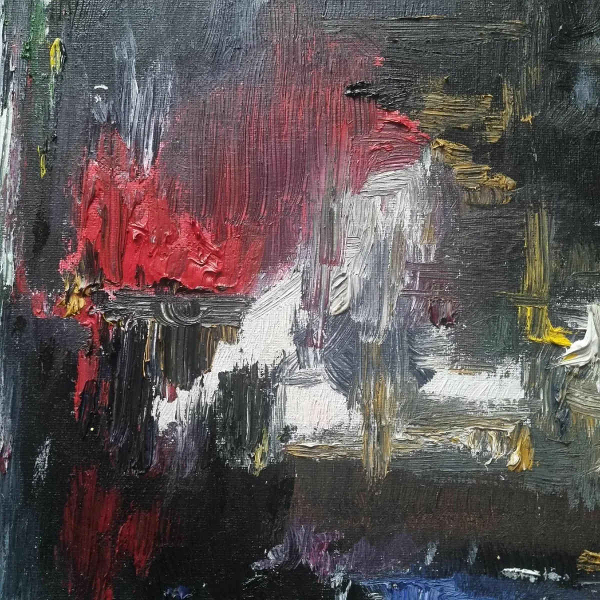 Original Oil Painting Canvas Signed Abstract Art - Image 4