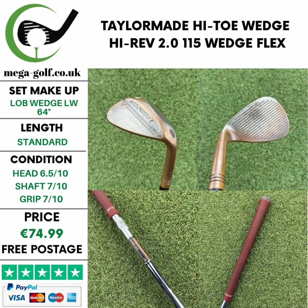 TAYLORMADE HI-TOE WEDGE LW 64° / WEDGE FLEX - Image 1