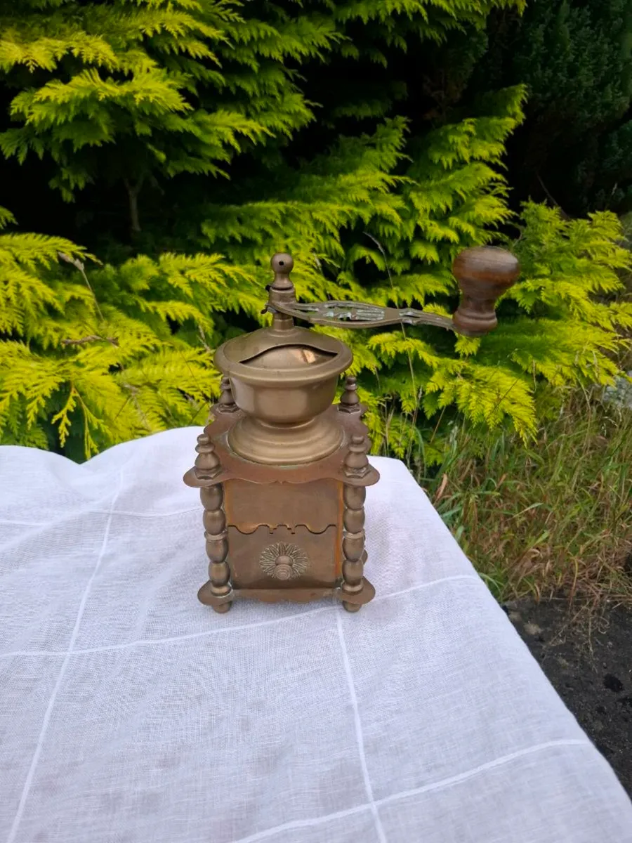 Old brass coffee grinder postage possible
