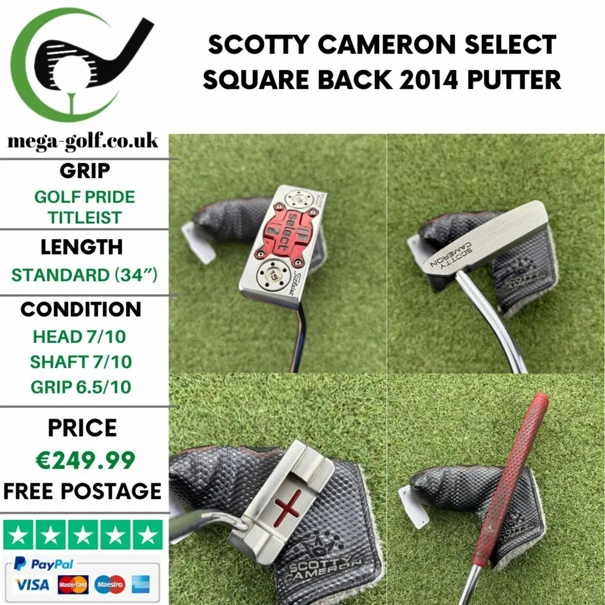 SCOTTY CAMERON SELECT SQUARE BACK 2014 PUTTER - Image 1