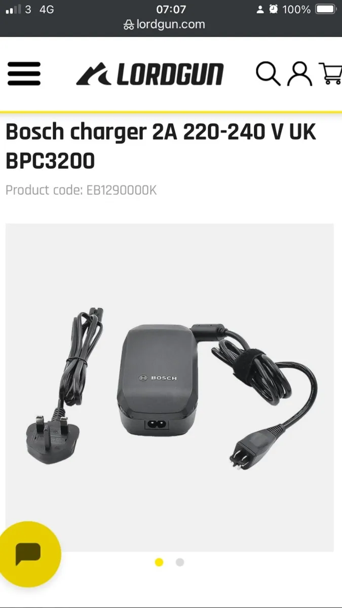 Bosch e-bike battery charger