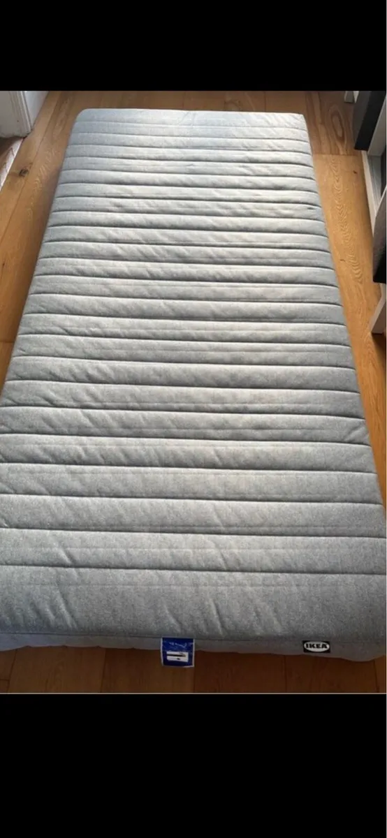 Ikea Sprung mattress firm/light blu Standard Singl - Image 1