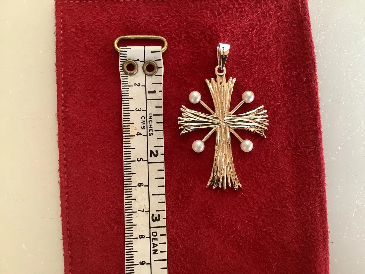 NEW 9ct SOLID GOLD HAND MADE CROSS - Image 3