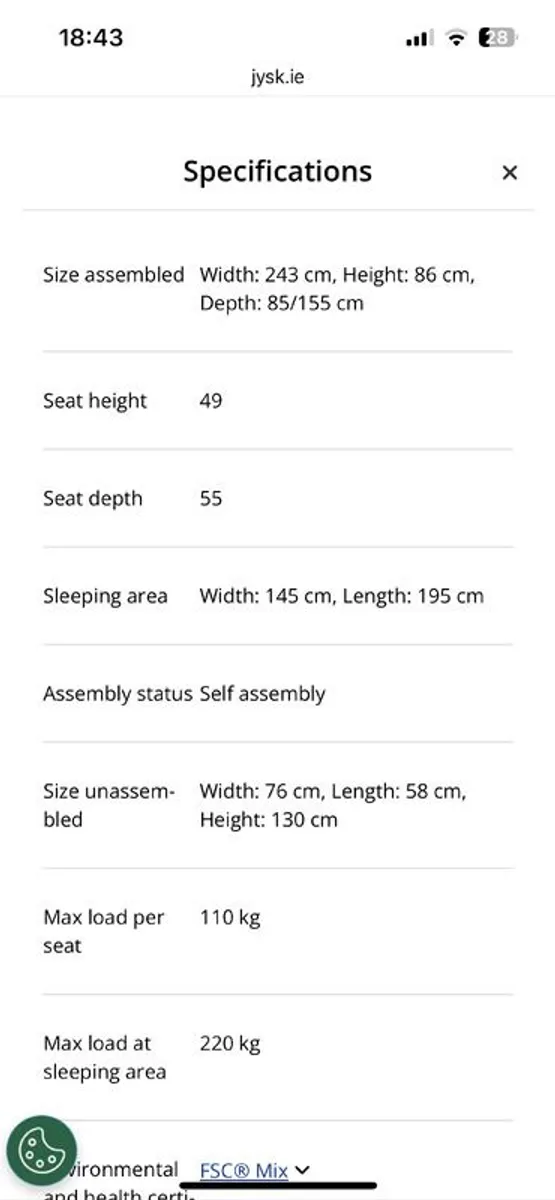 Sofa bed - Image 4