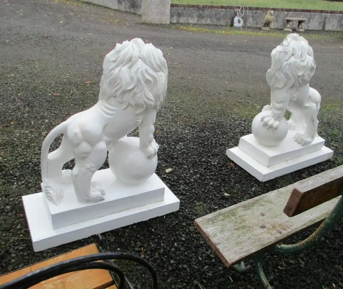 Pair Of Large Lions - Image 2