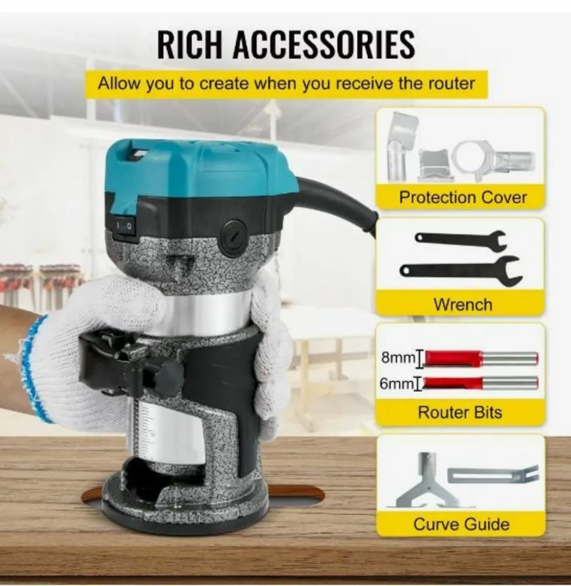 Router Tool, 710W Wood Router - Image 4