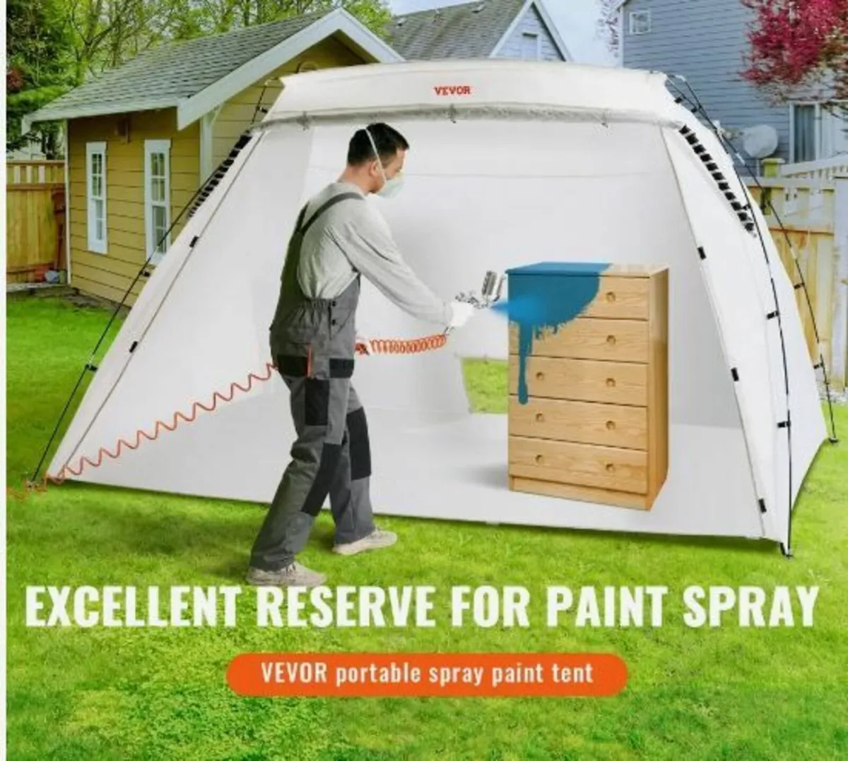 Spray Paint Shelter, 3.0m x 2.1m x 1.8m Portable - Image 2
