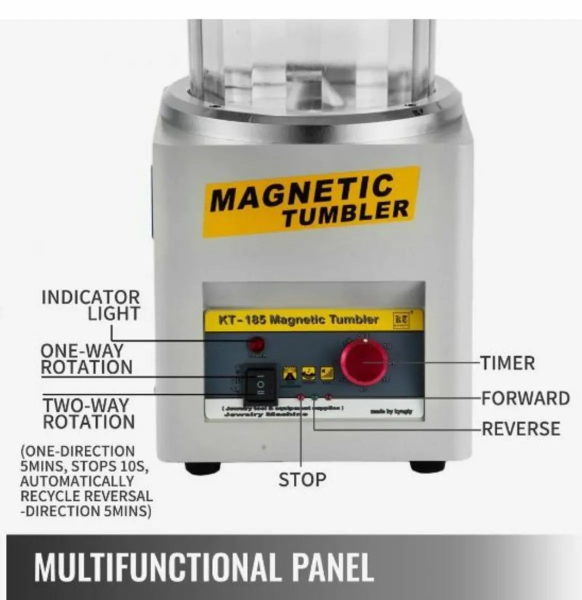 KT-185 Magnetic Tumbler 180mm - Image 1
