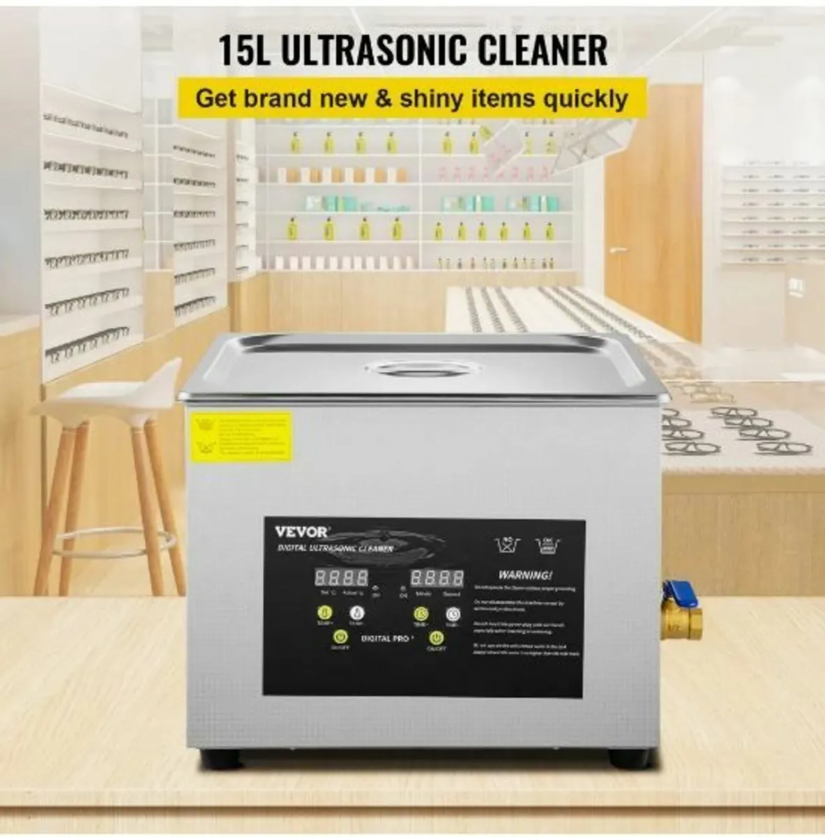15L Digital Ultrasonic Cleaner Heater Timer 600W - Image 2