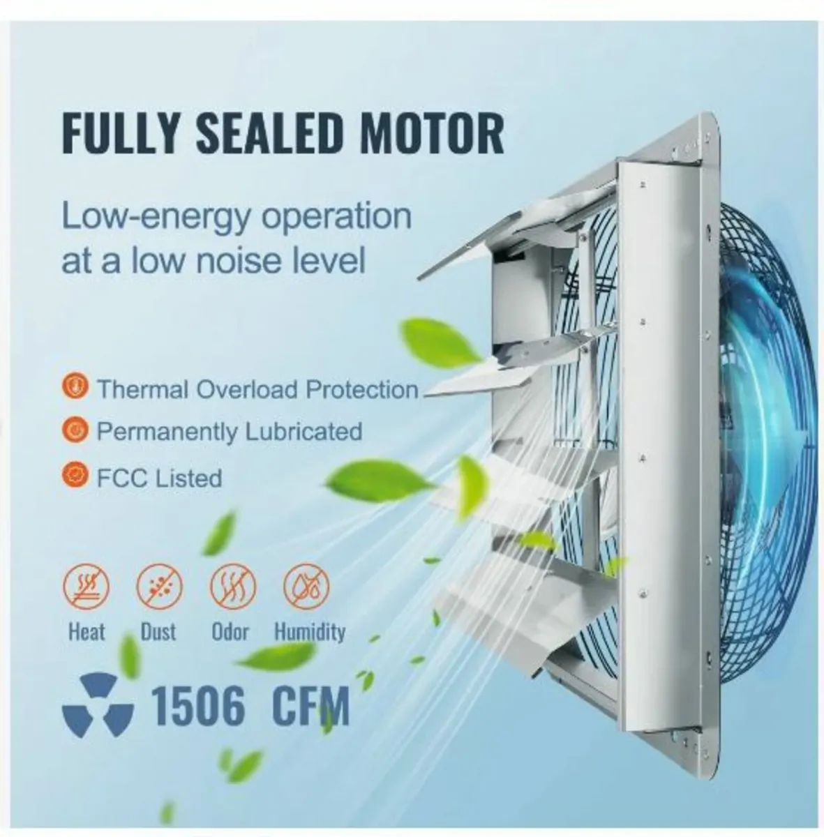 Shutter Exhaust Fan Shop Exhaust Fan 406 mm - Image 3