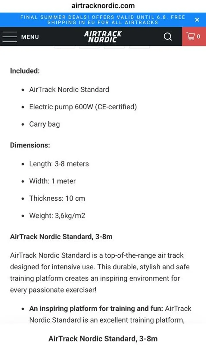 Gymnastics AIR track & pump NEW - Image 3