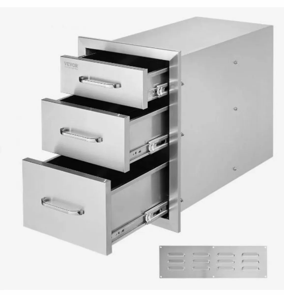 Stainless Steel 3 Chest Of Drawers - Image 1
