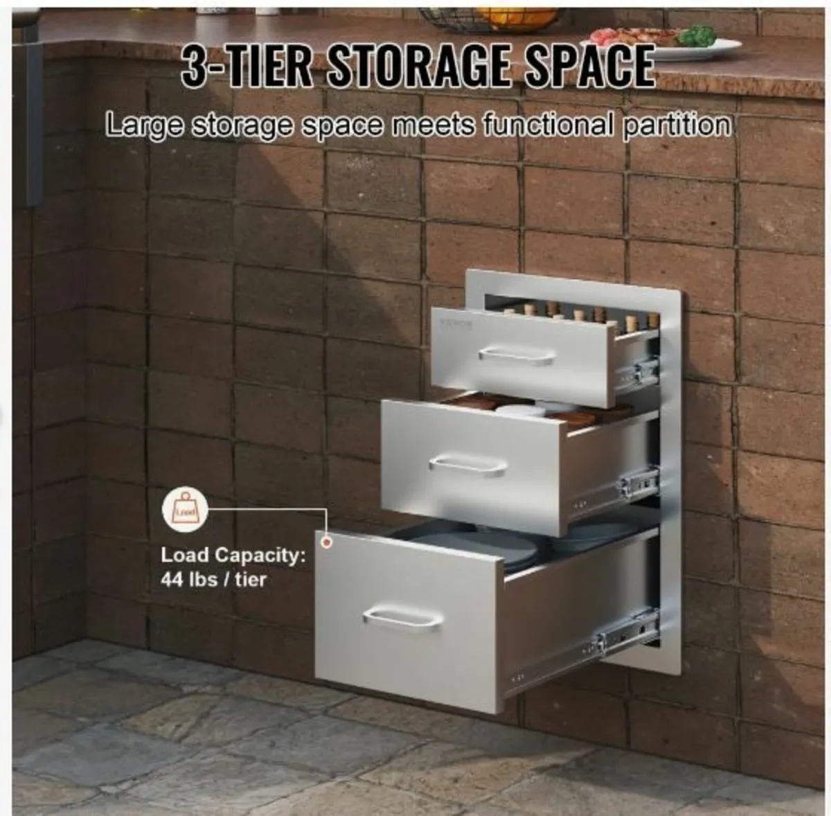 Stainless Steel 3 Chest Of Drawers - Image 3