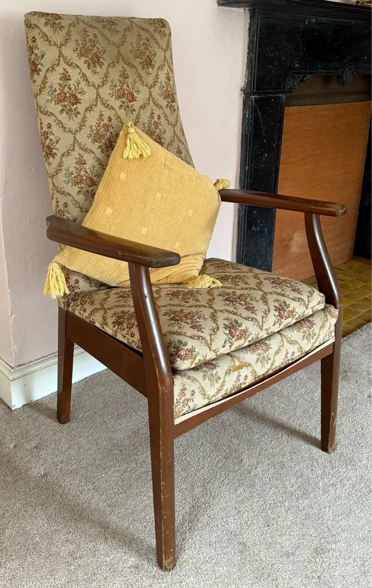 Vintage High Back Armchair - Image 2