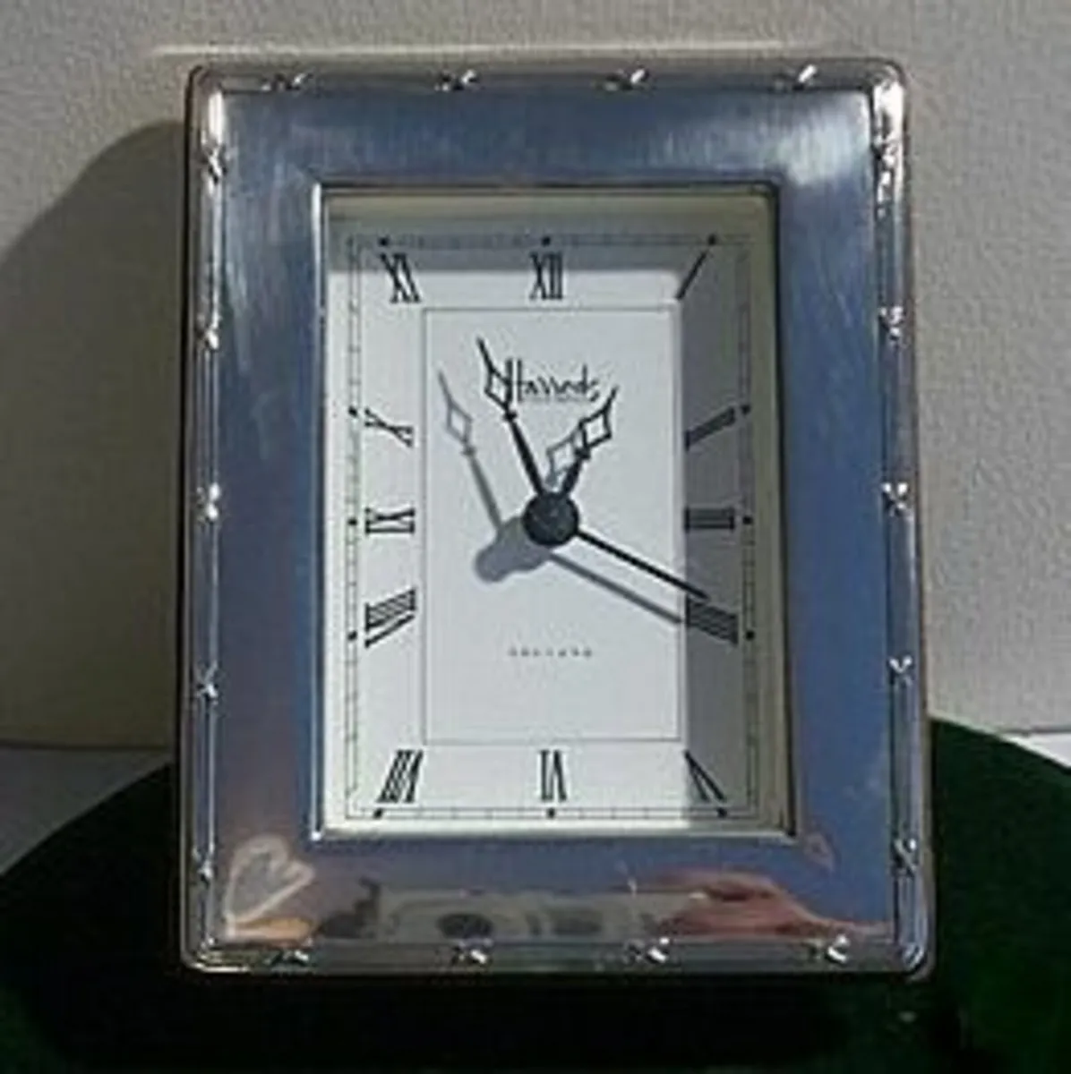 Vintage Harrods Hallmarked Silver Desk Clock - Image 2