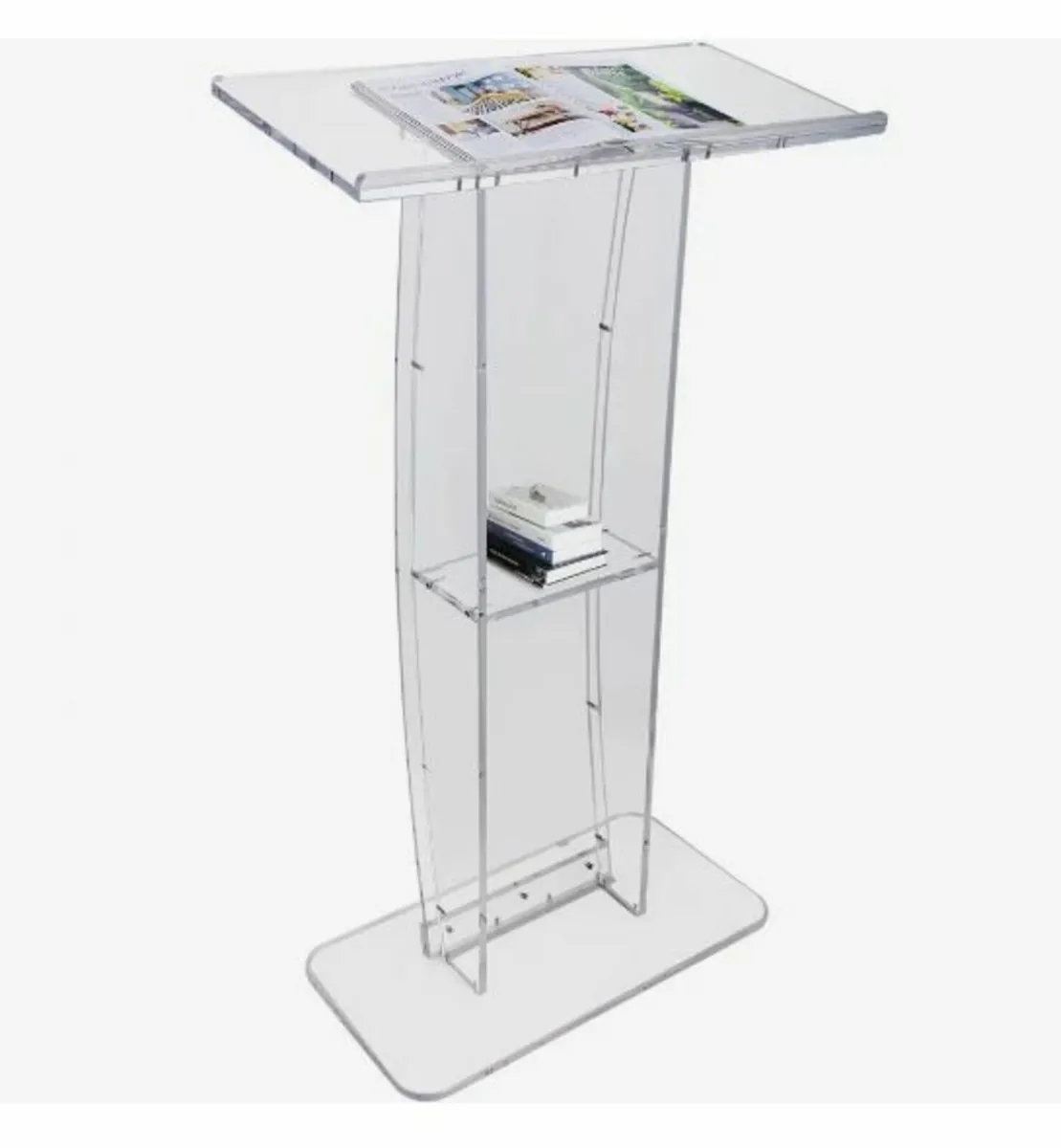 Acrylic Podium, 119 cm Tall, Clear Acrylic Podium - Image 1