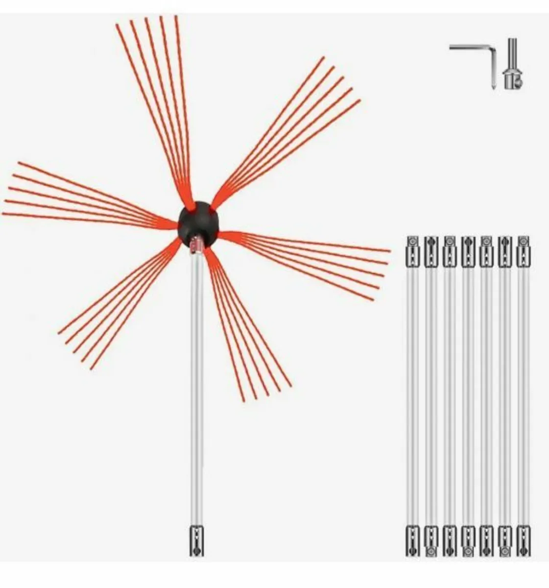 Flexible Chimney Cleaning Rods, 8 m - Image 1