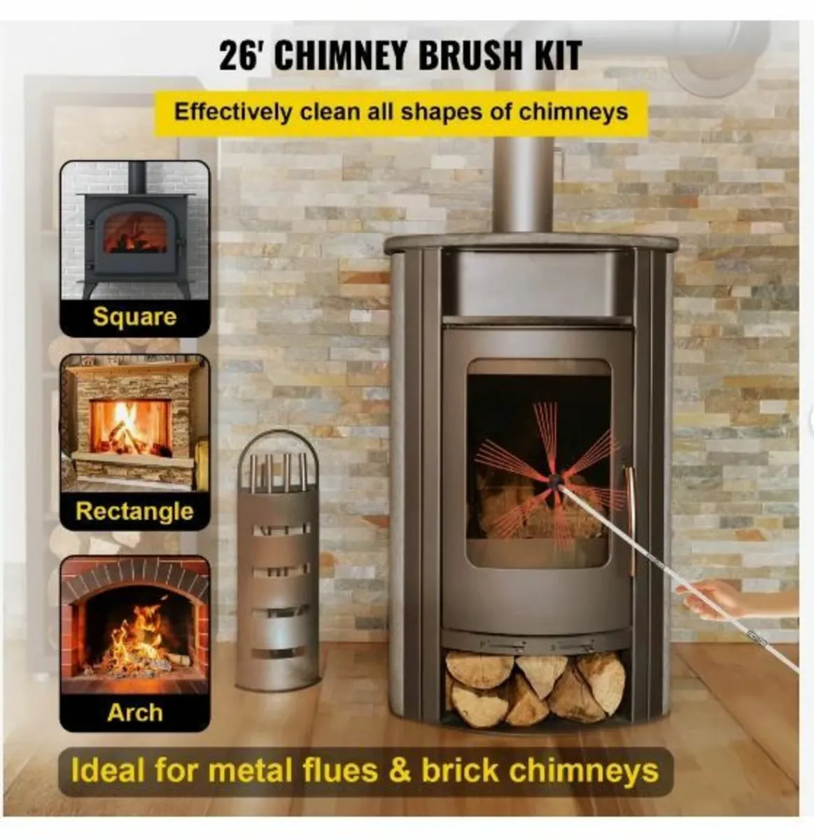 Flexible Chimney Cleaning Rods, 8 m - Image 2
