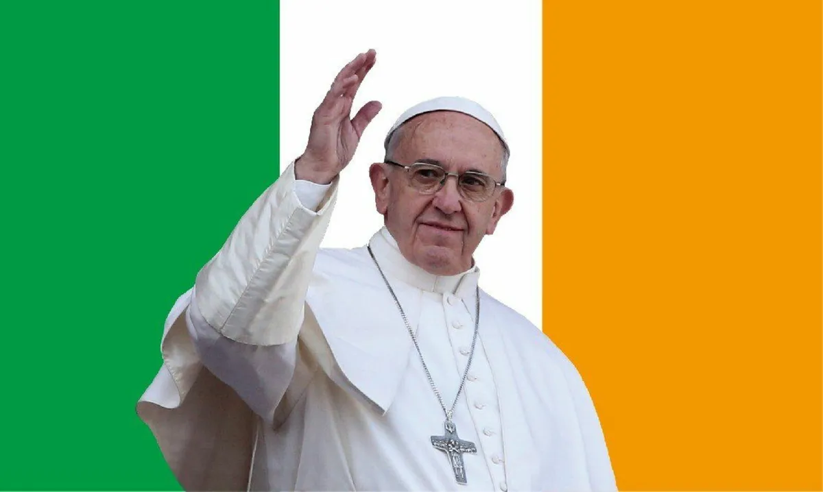 Ireland with Pope Flag