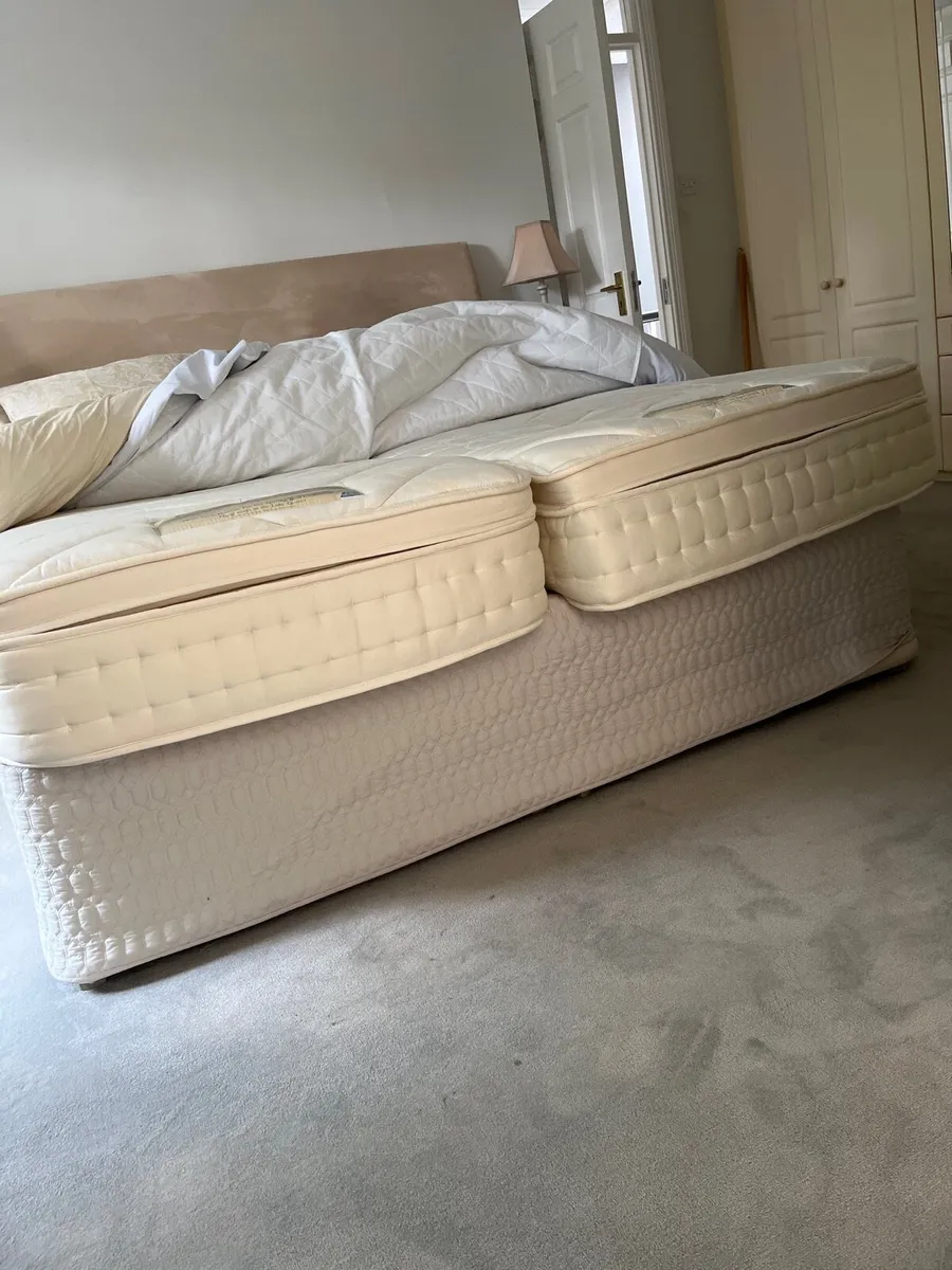 Super king bed frame, headboard and 2 mattress - Image 4