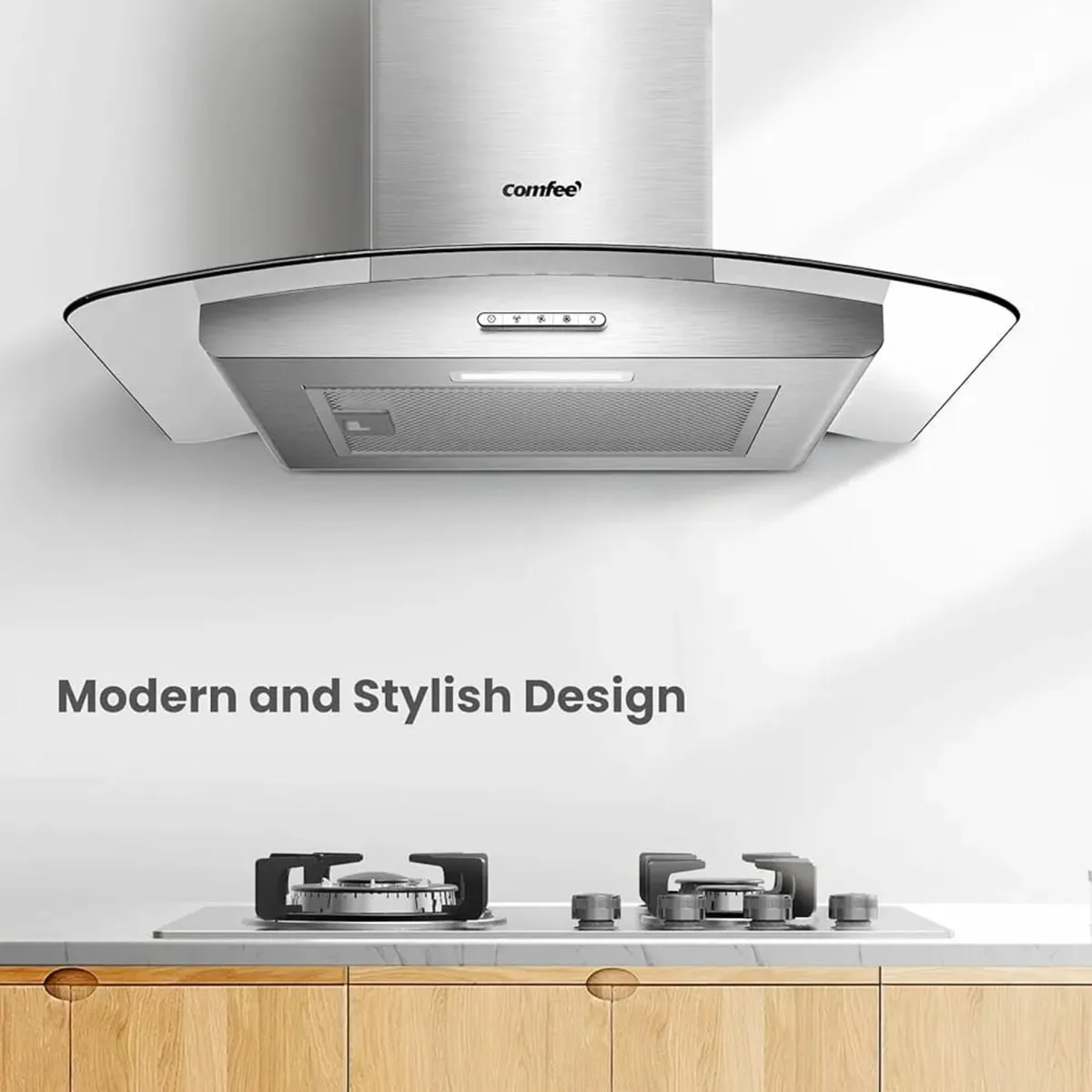 Chimney Cooker Hood 60cm GLAV17SS-60 with LED Ligh - Image 3