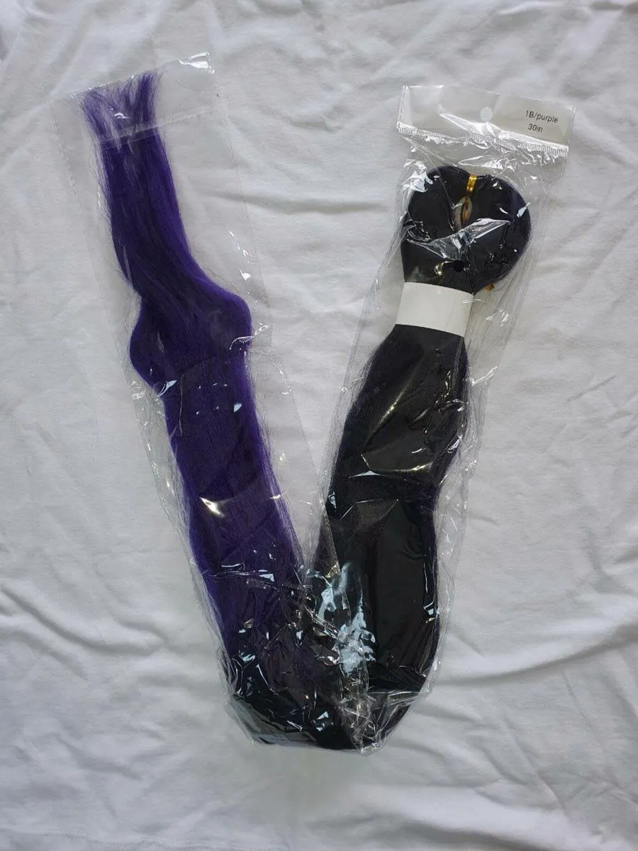Hair Extensions Black Purple Ombr 76.2 cm - Image 3