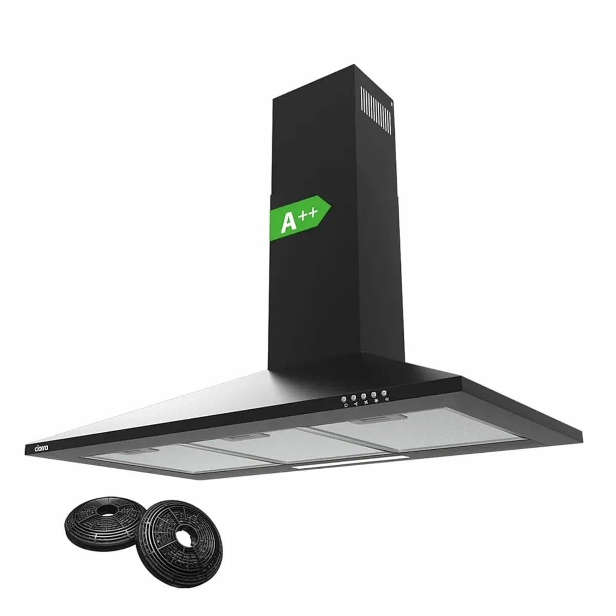 Cooker Hoods 90cm CBCB9201 Black Wall-Mounted Chim - Image 1