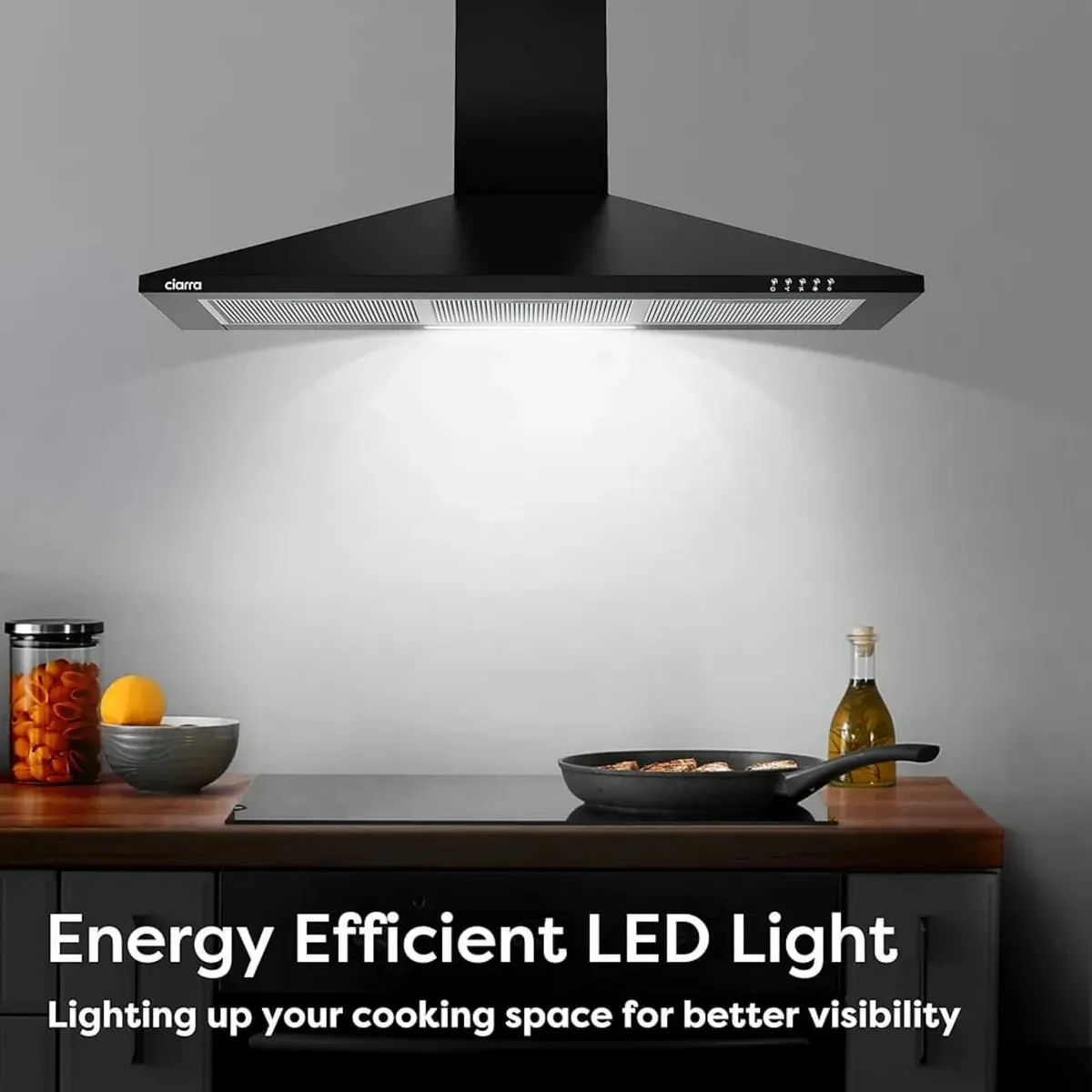 Cooker Hoods 90cm CBCB9201 Black Wall-Mounted Chim - Image 3
