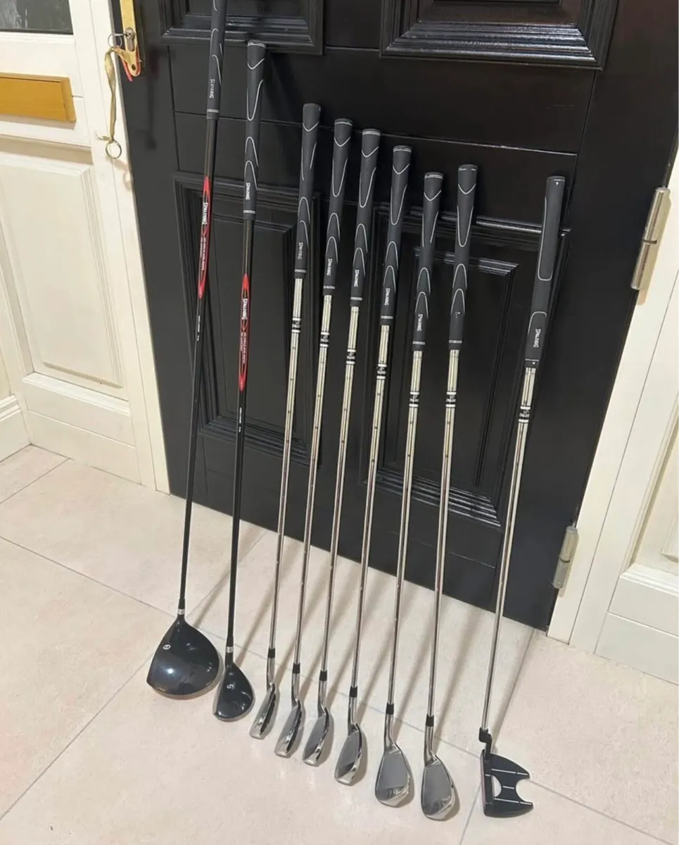 Spalding SX35 Left hand Clubs with Bag and Trolley - Image 2