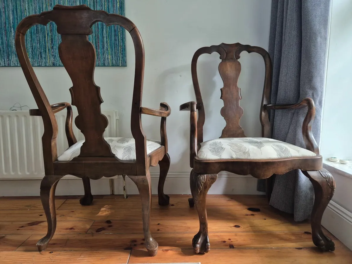 Antique Fiddleback Chairs (x2) - Image 2