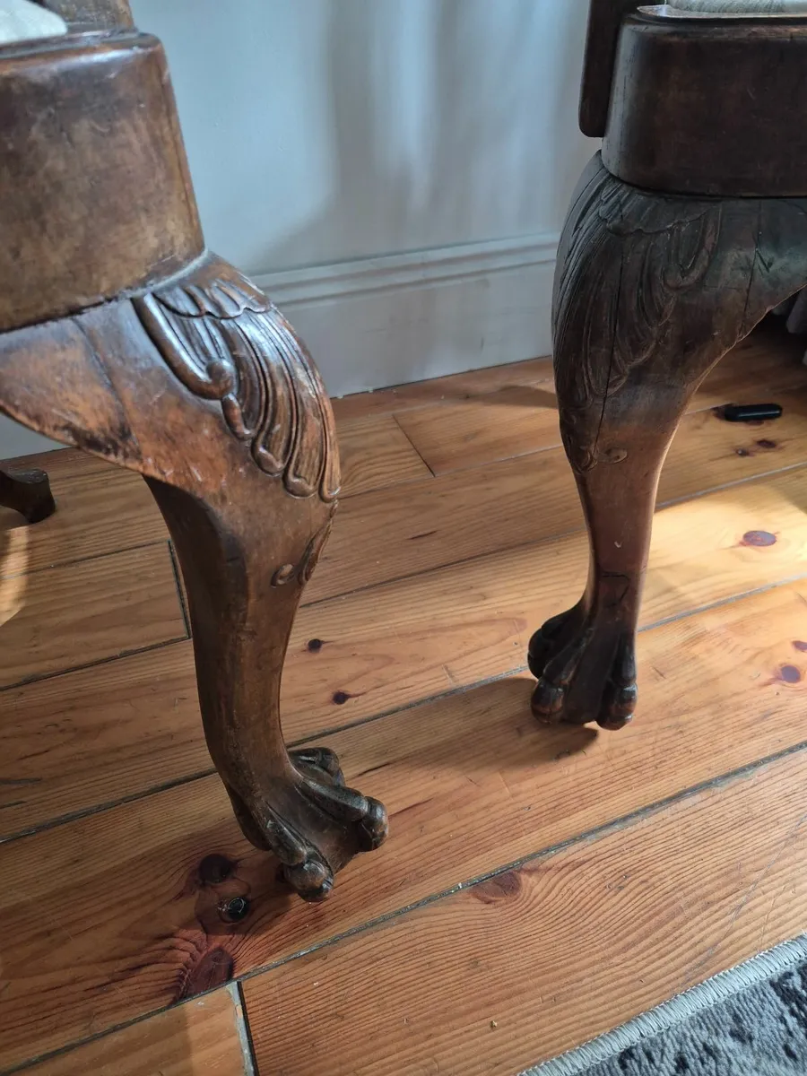 Antique Fiddleback Chairs (x2) - Image 3