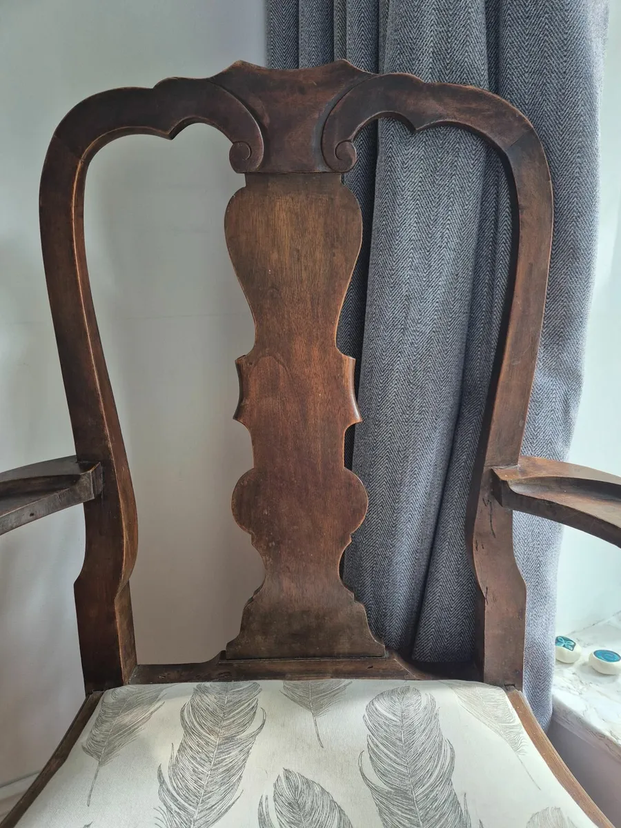 Antique Fiddleback Chairs (x2) - Image 4
