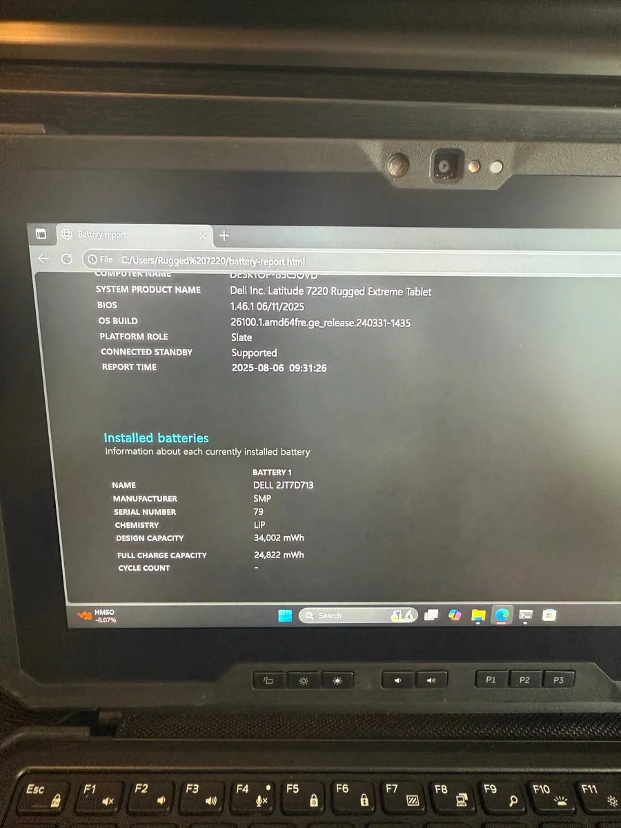 Dell Latitude 7220 Rugged Miltary Grade Laptop - Image 2