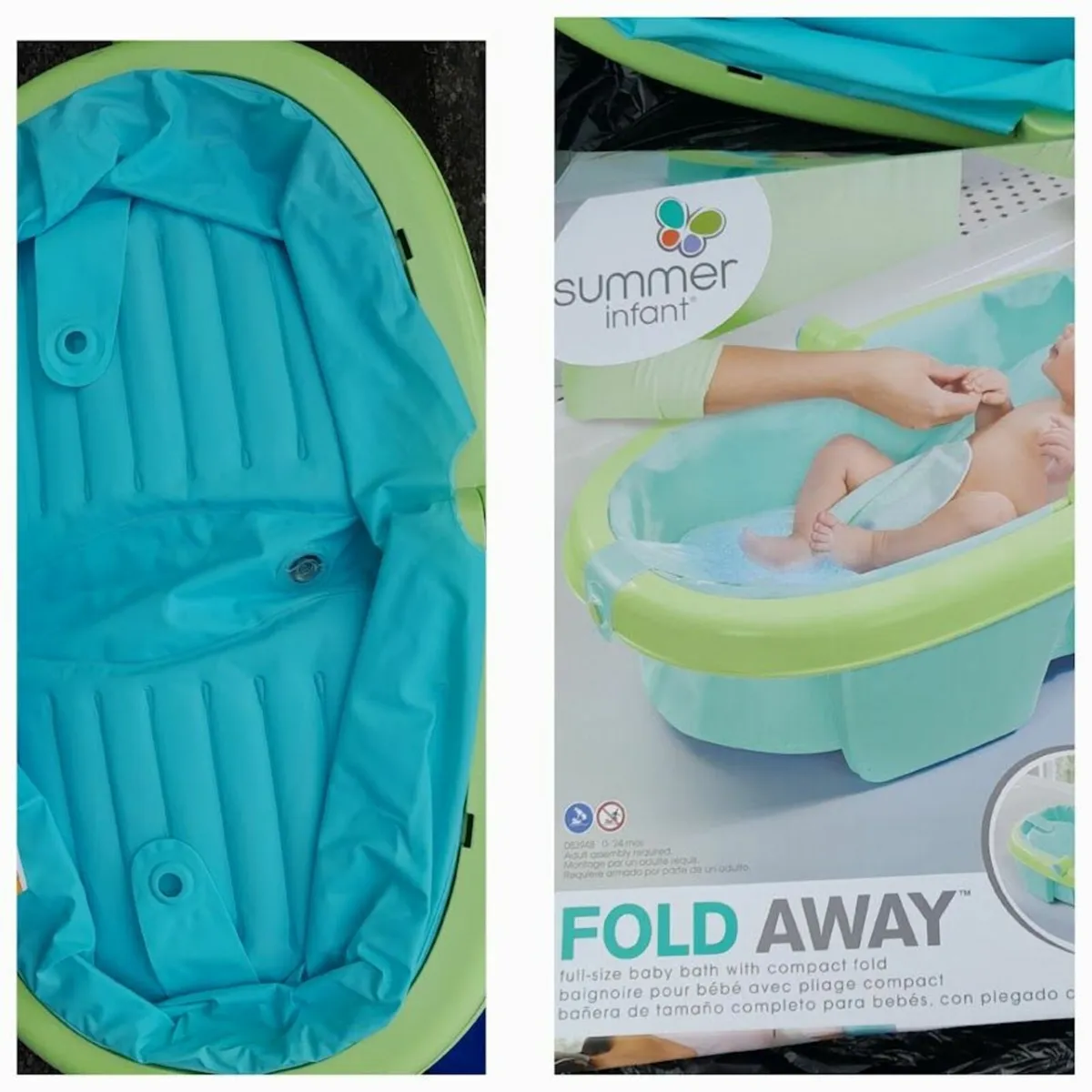 Fold away baby bath