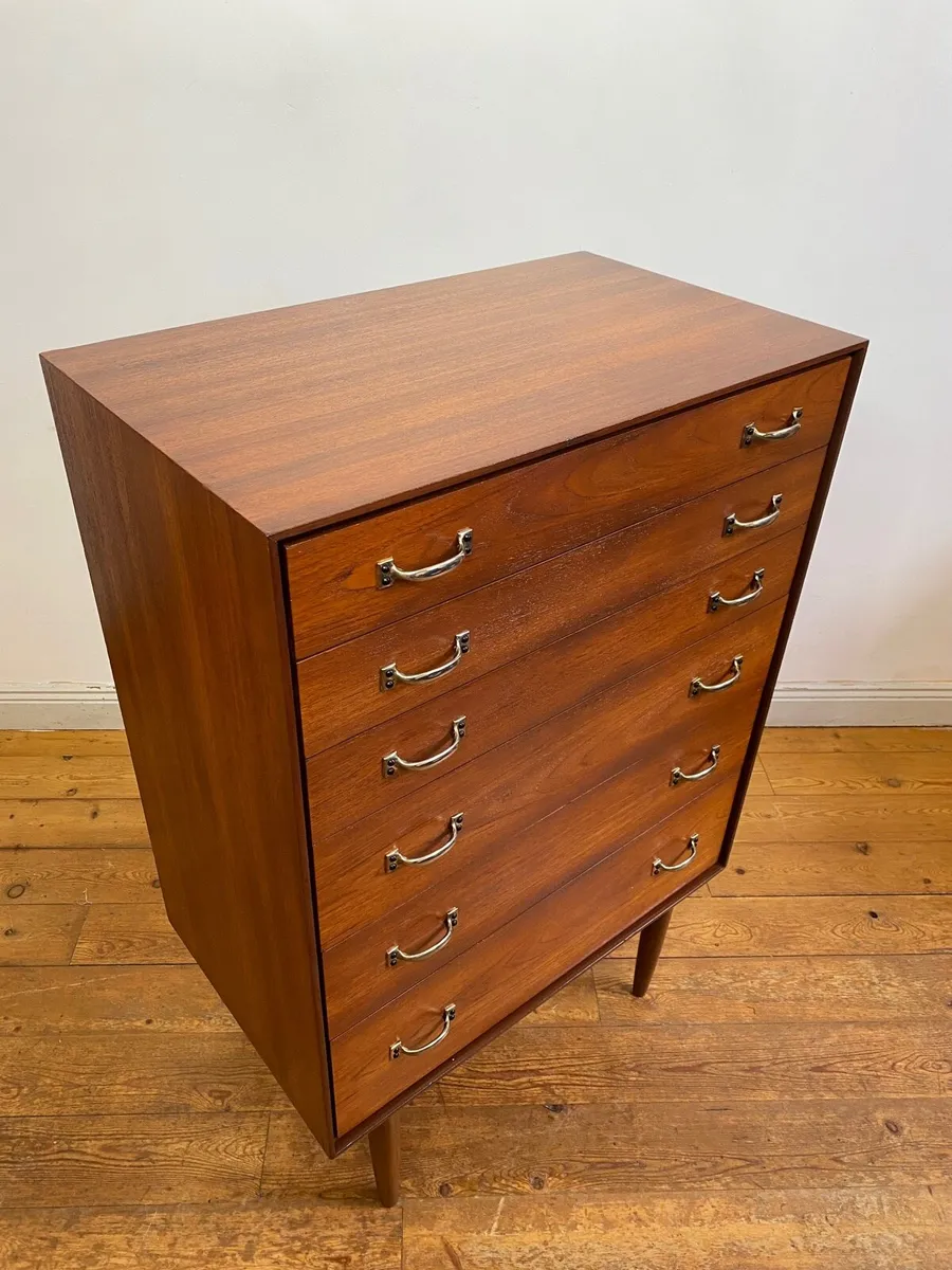 G Plan Danish Mid Century Tallboy Chest of Drawers - Image 2